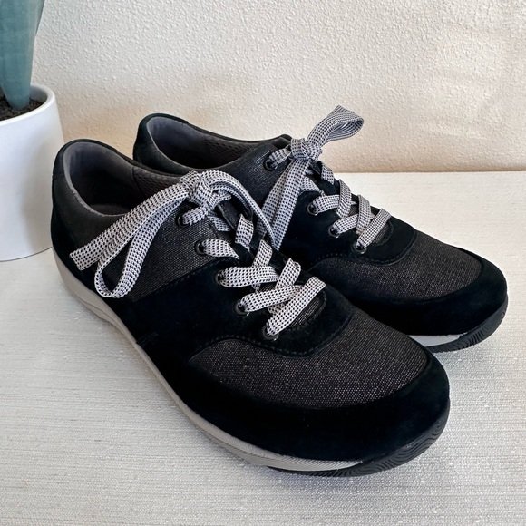 Dansko Hayden Black Leather Metalic Lace Up Casual Sneakers Women’s EU39 US8.5-9 - Picture 5 of 14
